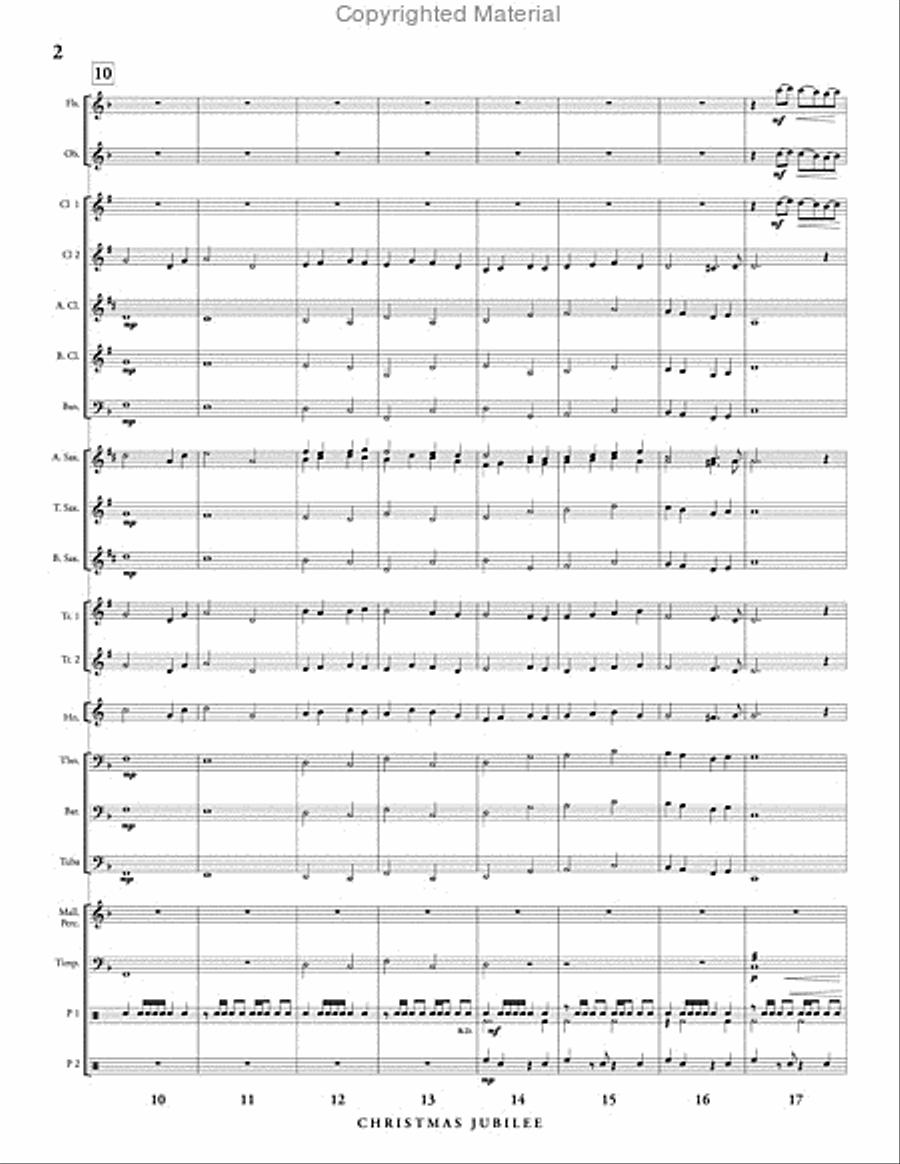 Christmas Jubilee Concert Band scores gallery preview page 3