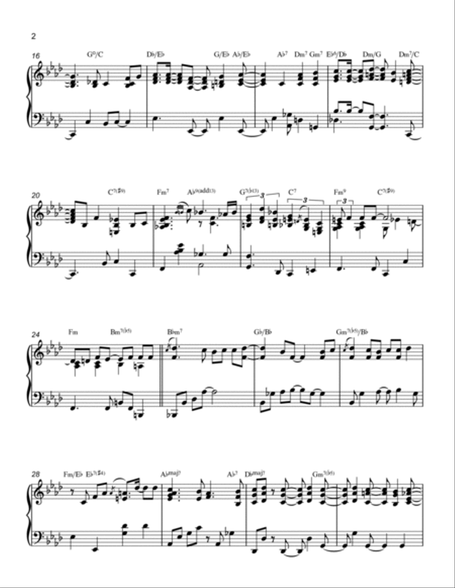 I'm Only Thinking Of Him Piano Solo scores gallery preview page 2