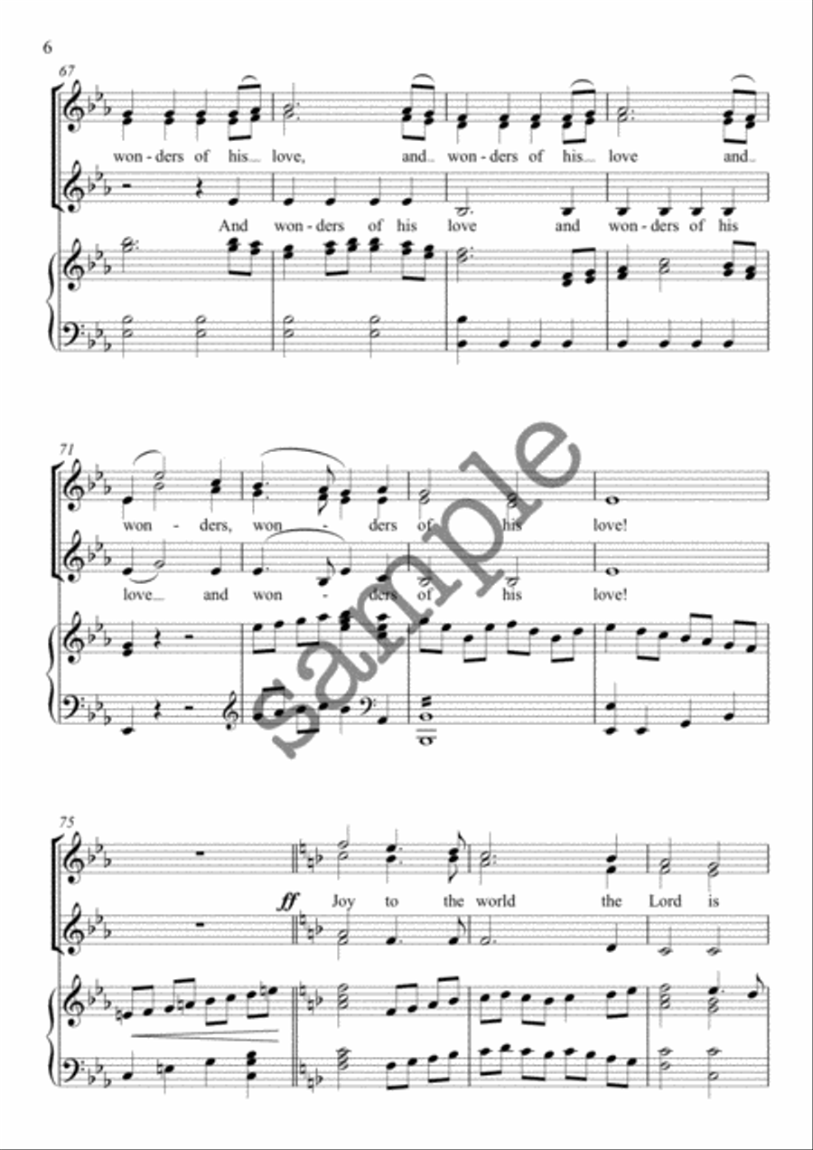 Joy to the World SSAA scores gallery preview page 6