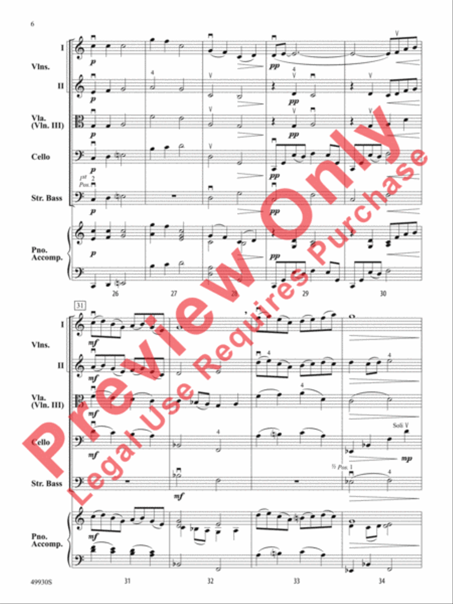 A Quiet Peace String Orchestra scores gallery preview page 7