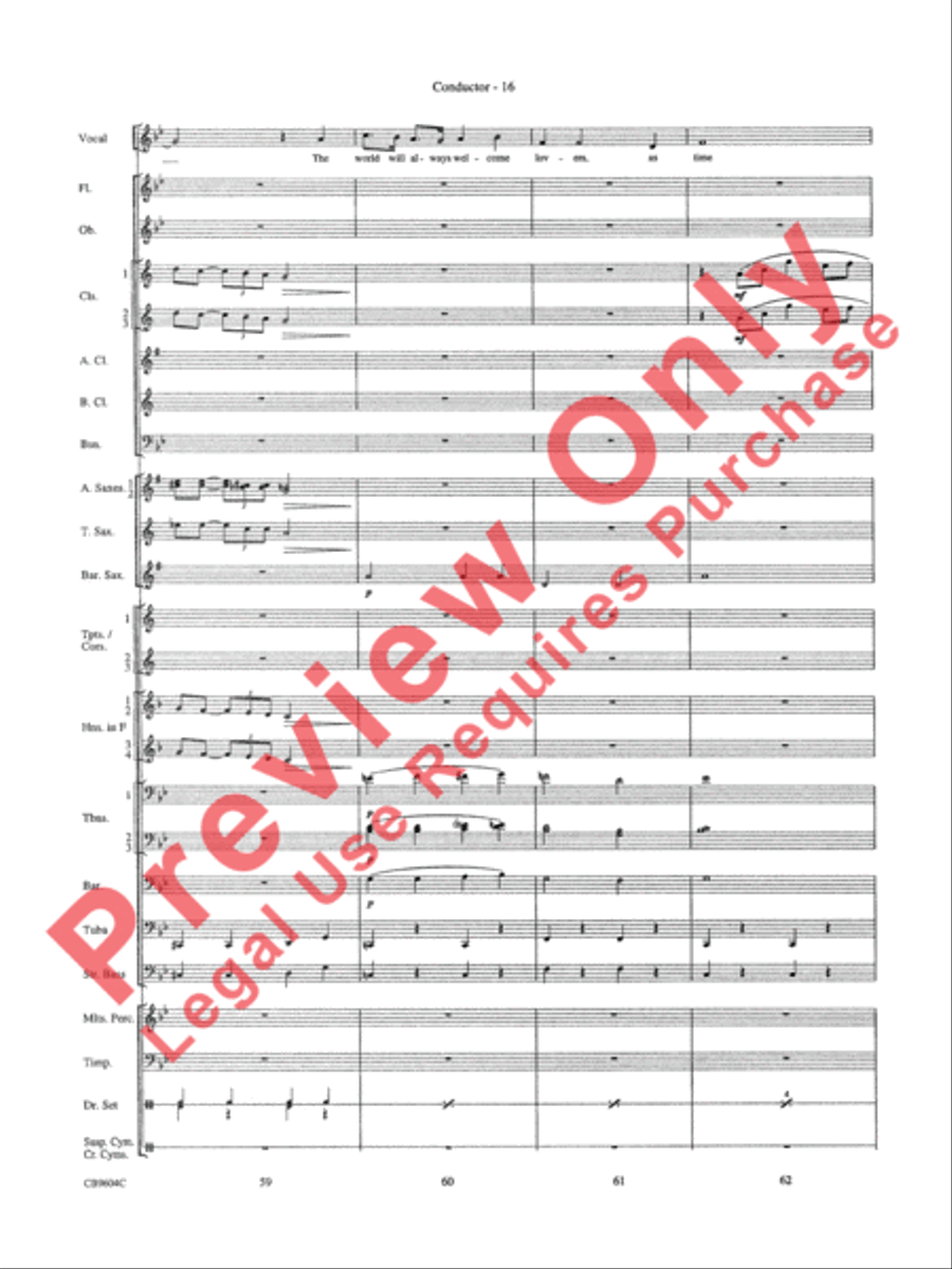 As Time Goes By Concert Band scores gallery preview page 19