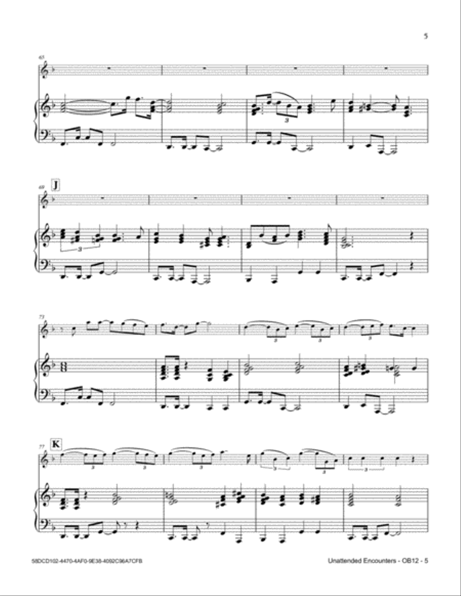 Unattended Encounters Piano scores gallery preview page 5