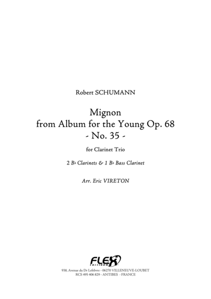 Mignon from Album for the Young Opus 68 No. 35 image number null