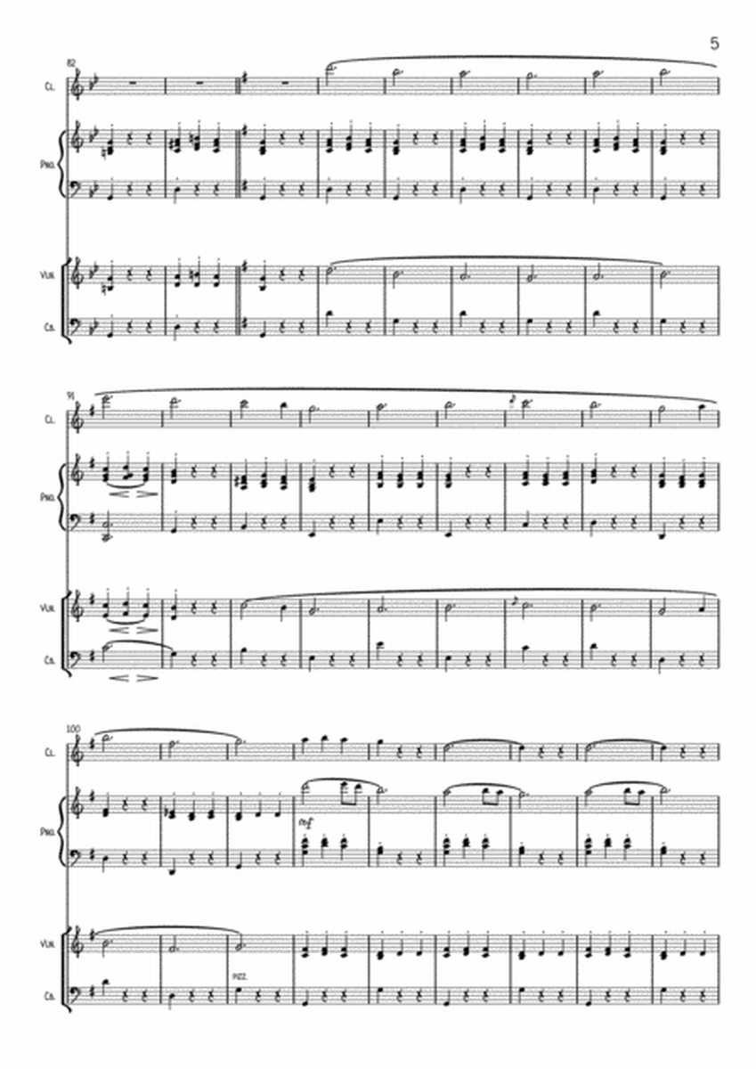 Antonin Dvorak - Slavonic dance Op. 46. No.8 - Arrangement for clarinet, violoin, contrabass/violonc