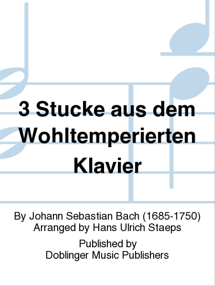 3 Stucke aus dem Wohltemperierten Klavier Flute Quartet scores gallery preview page 1