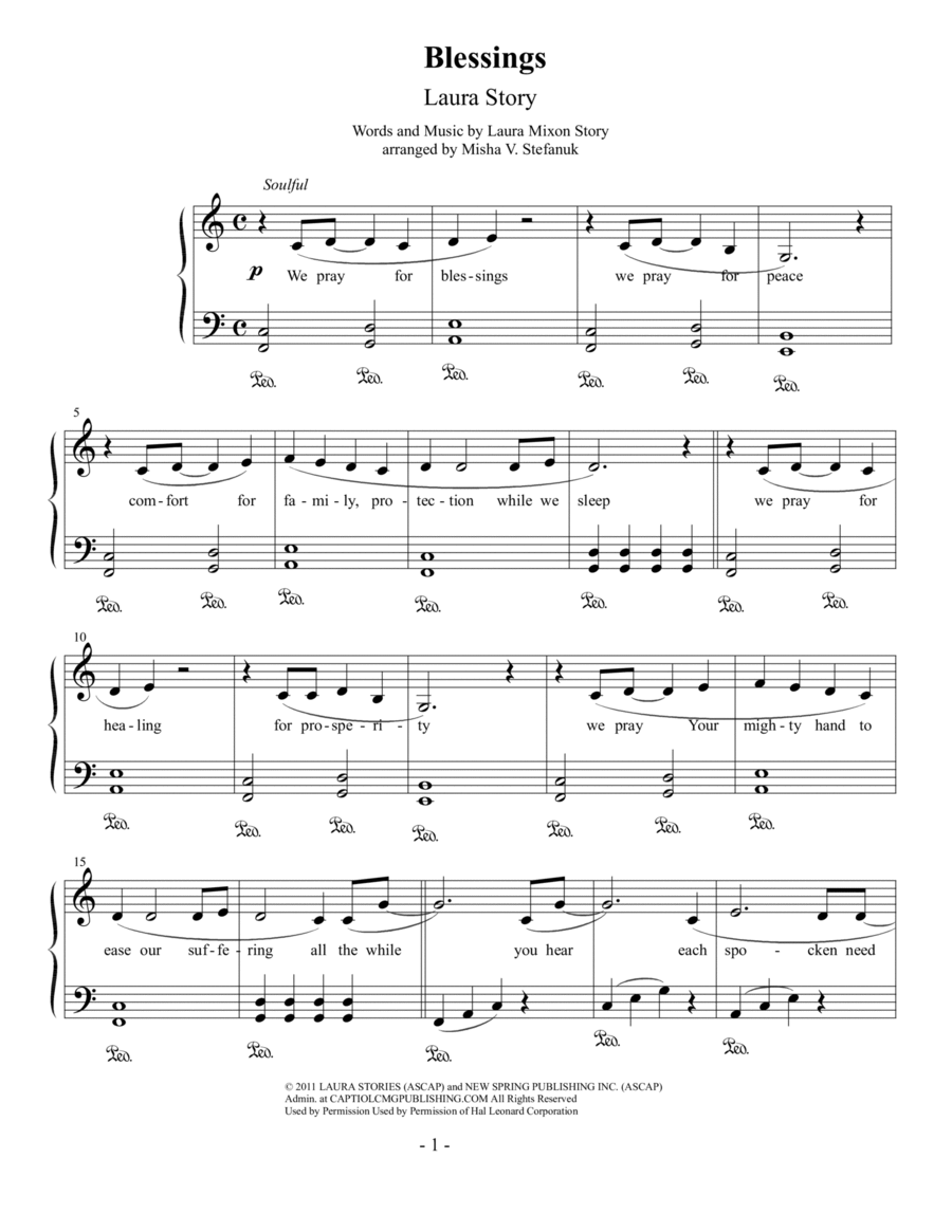 Blessings Voice scores gallery preview page 1
