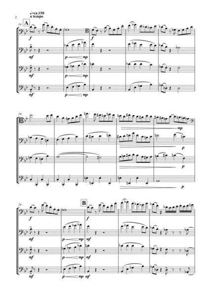 JazzTromBern for Trombone Quartet, Movements 1-3 image number null