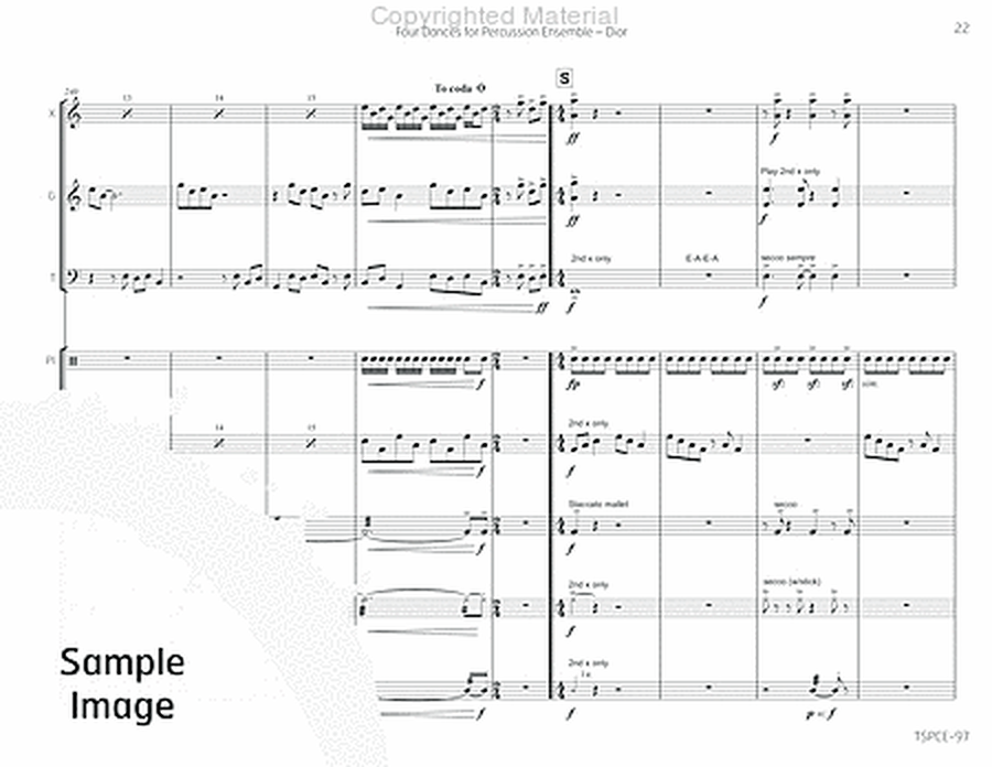 Four Dances for Percussion Ensemble image number null