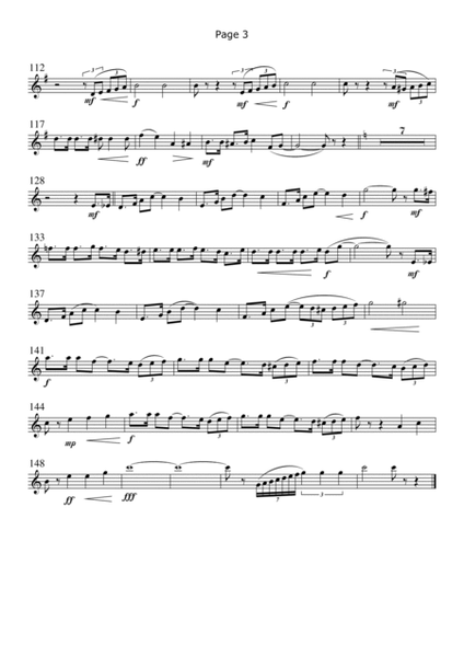Sweet Elisabeth, arranged for Solo B flat Trumpet and Concert Band A4 Size image number null