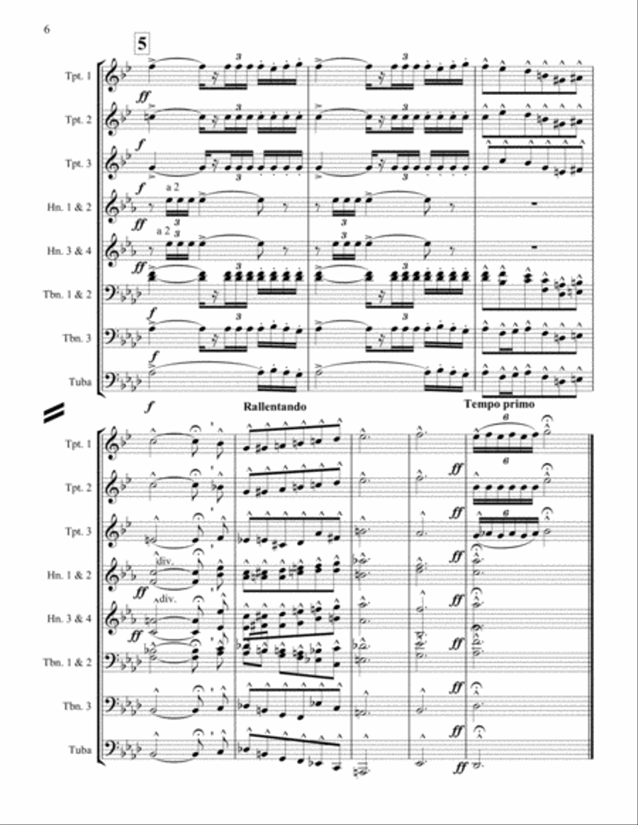 Fanfare Pour Preceder La Peri Horn scores gallery preview page 6