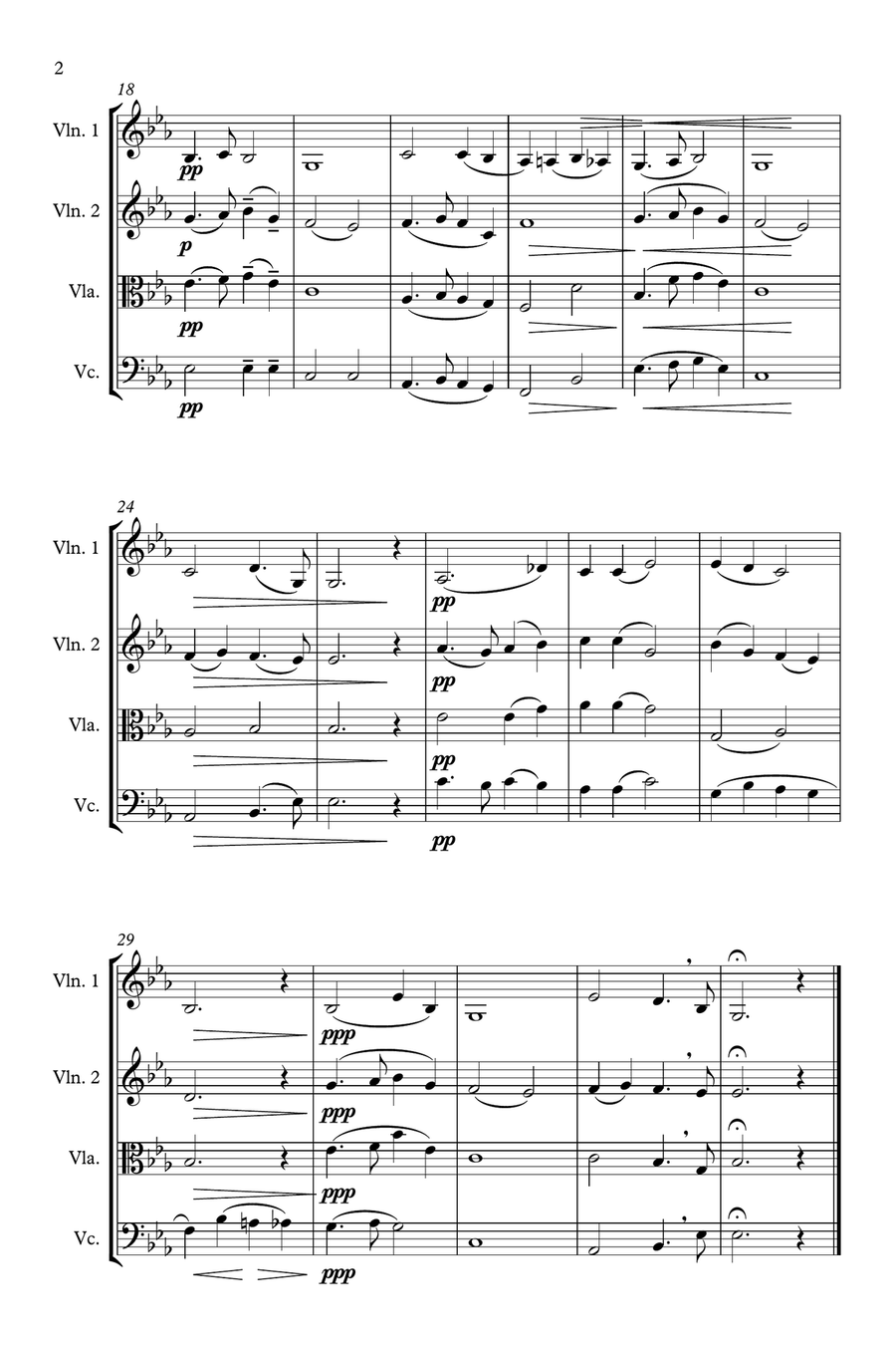 In the Bleak Midwinter String Quartet scores gallery preview page 2