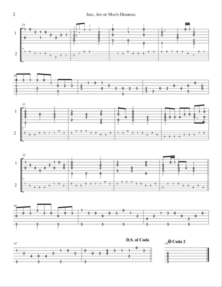 Jesu, Joy of Man's Desiring (from Herz und Mund und Tat und Leben, BWV 147) Acoustic Guitar scores gallery preview page 4