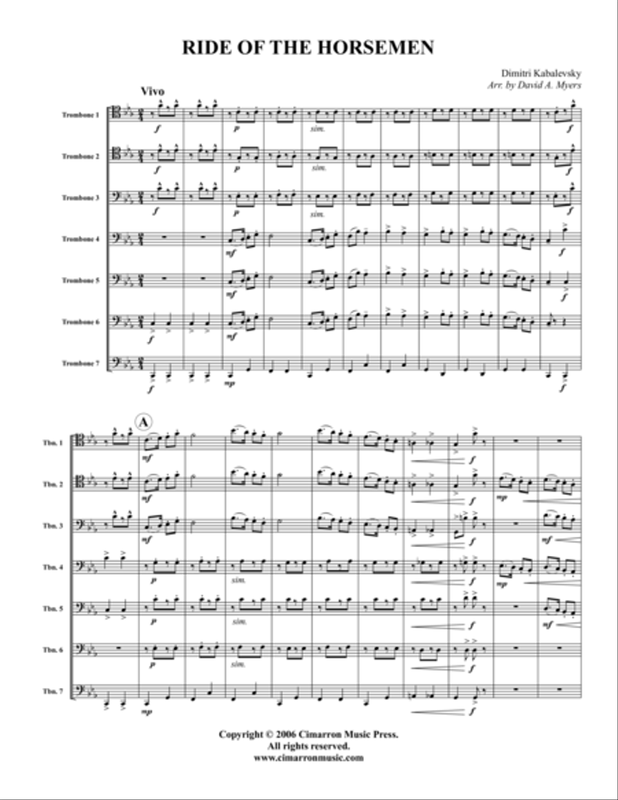 Ride of the Horseman Large Ensemble scores gallery preview page 2