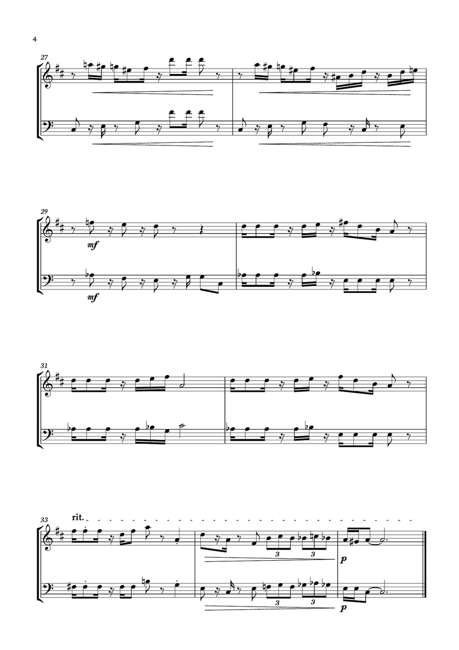 Super Mario Bros. Opus Woodwind Duet scores gallery preview page 4