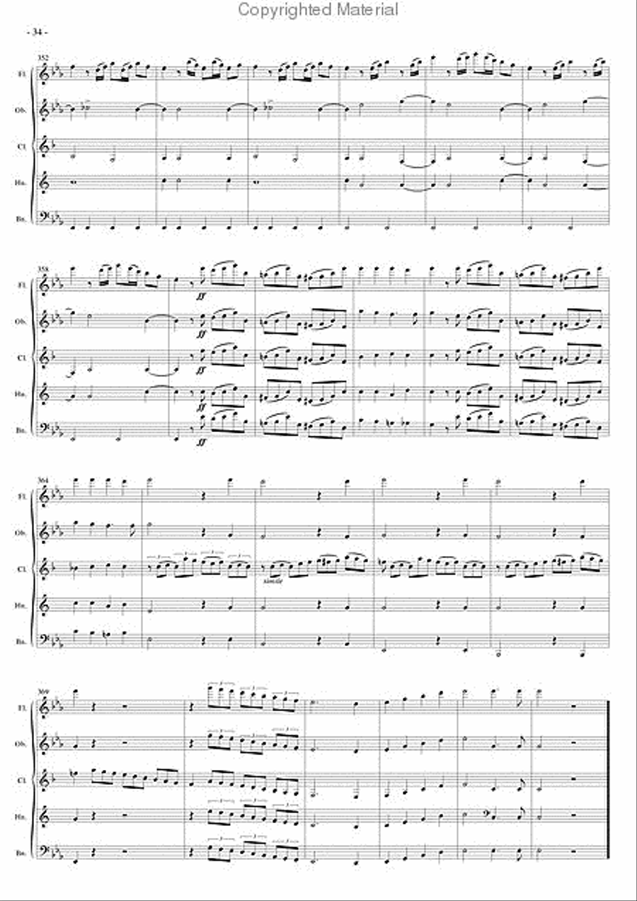 Wind Quintet, Op. 100, No. 3 Woodwind Quintet scores gallery preview page 3