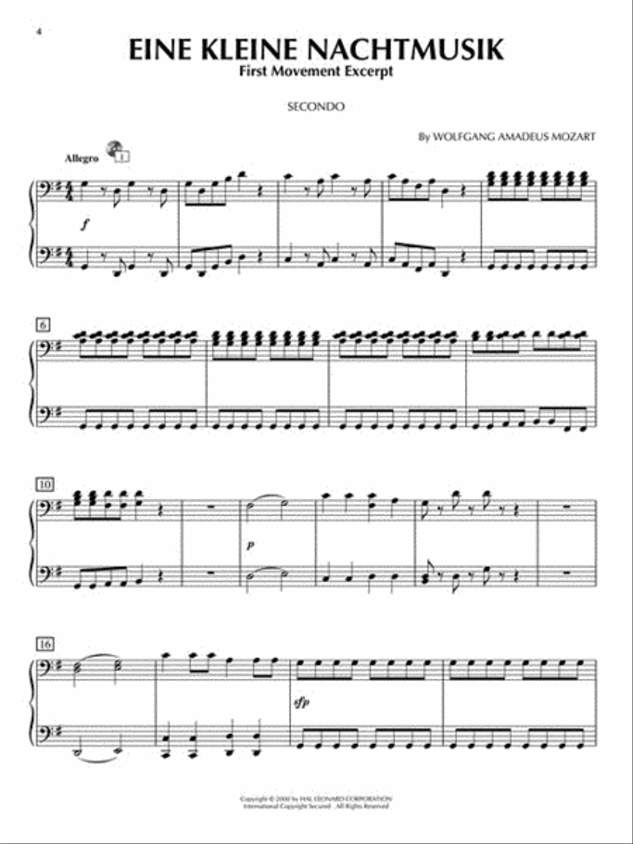Classical for Two 1 Piano, 4-Hands scores gallery preview page 3