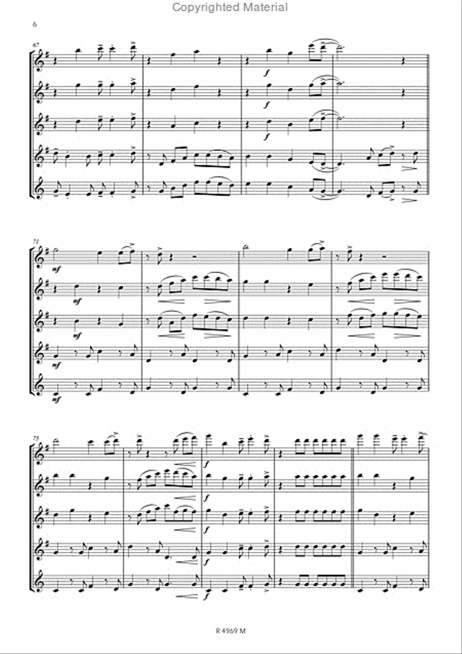 La Bamba, 4 flûtes Flute scores gallery preview page 7