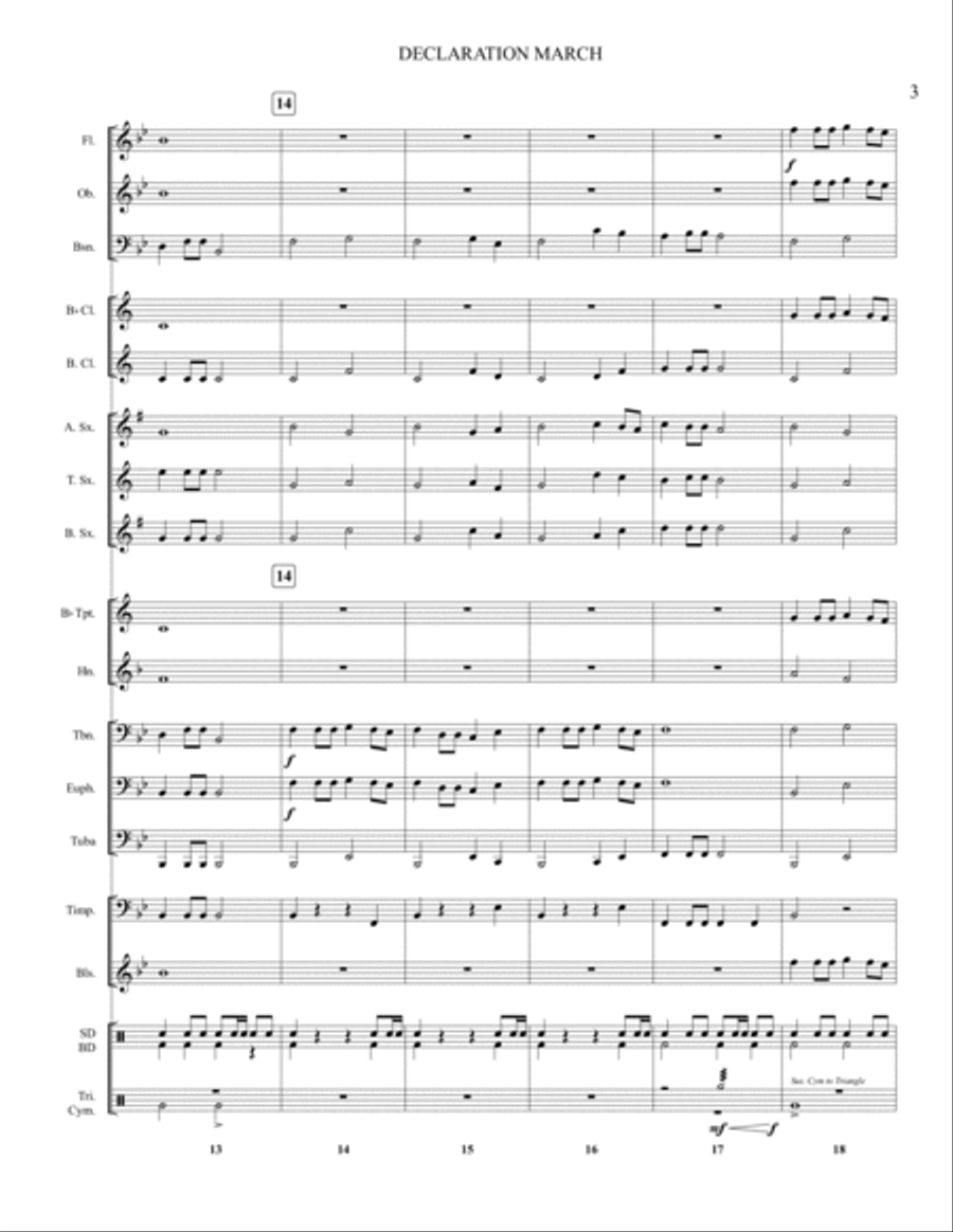 Declaration March Concert Band scores gallery preview page 5