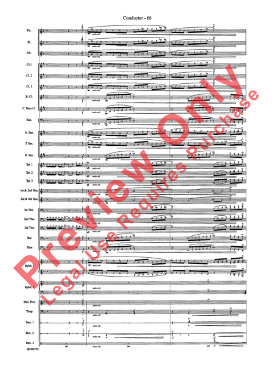 Twelve Seconds to the Moon Concert Band scores gallery preview page 69