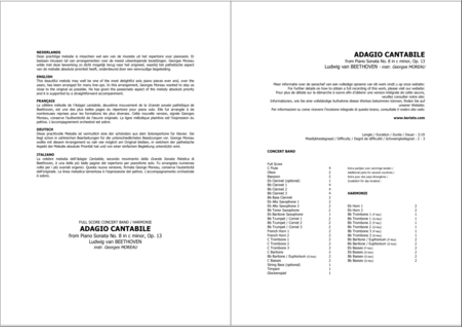 Adagio Cantabile Concert Band scores gallery preview page 2
