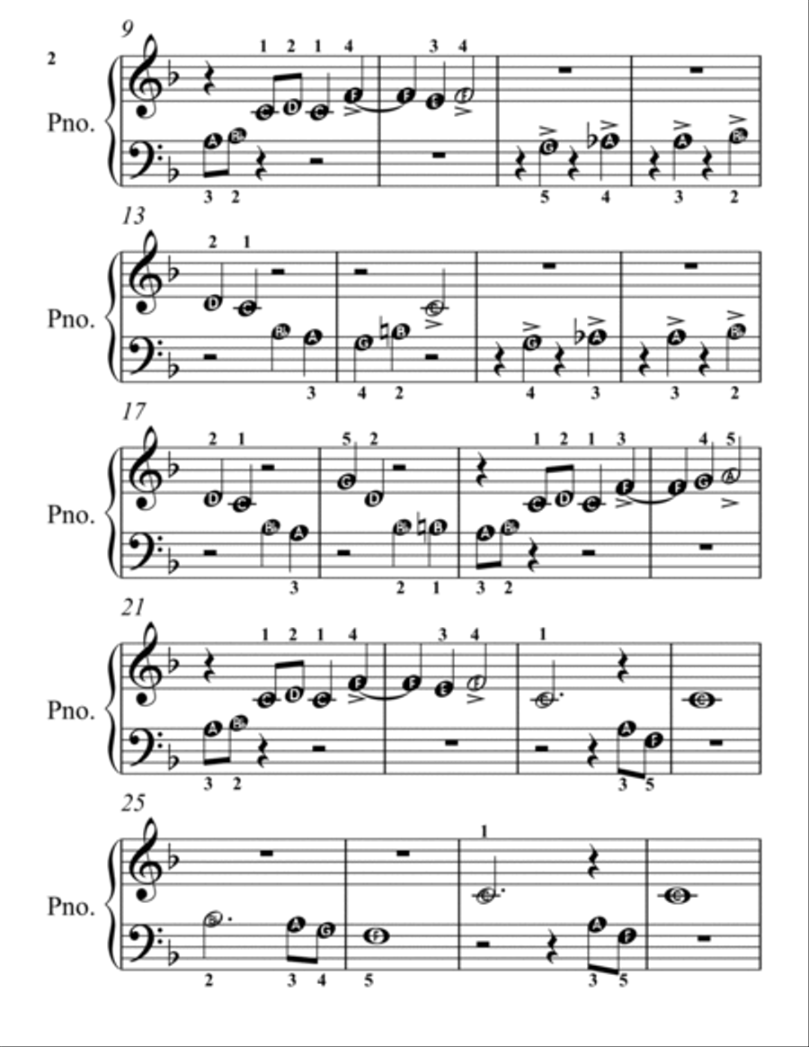 Spinning Song Beginner Piano Sheet Music