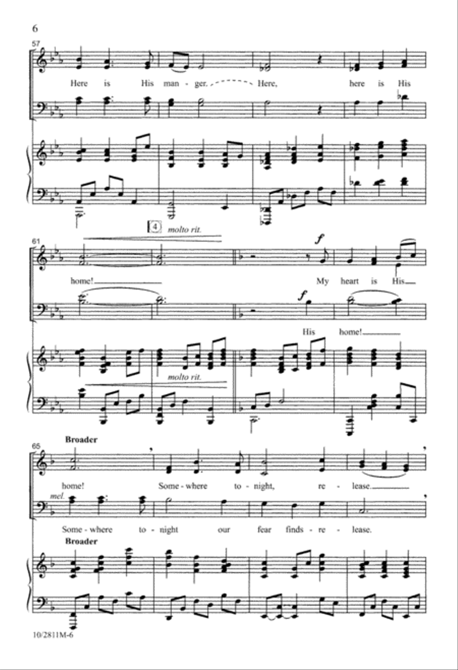 Somewhere, Tonight 4-Part scores gallery preview page 6