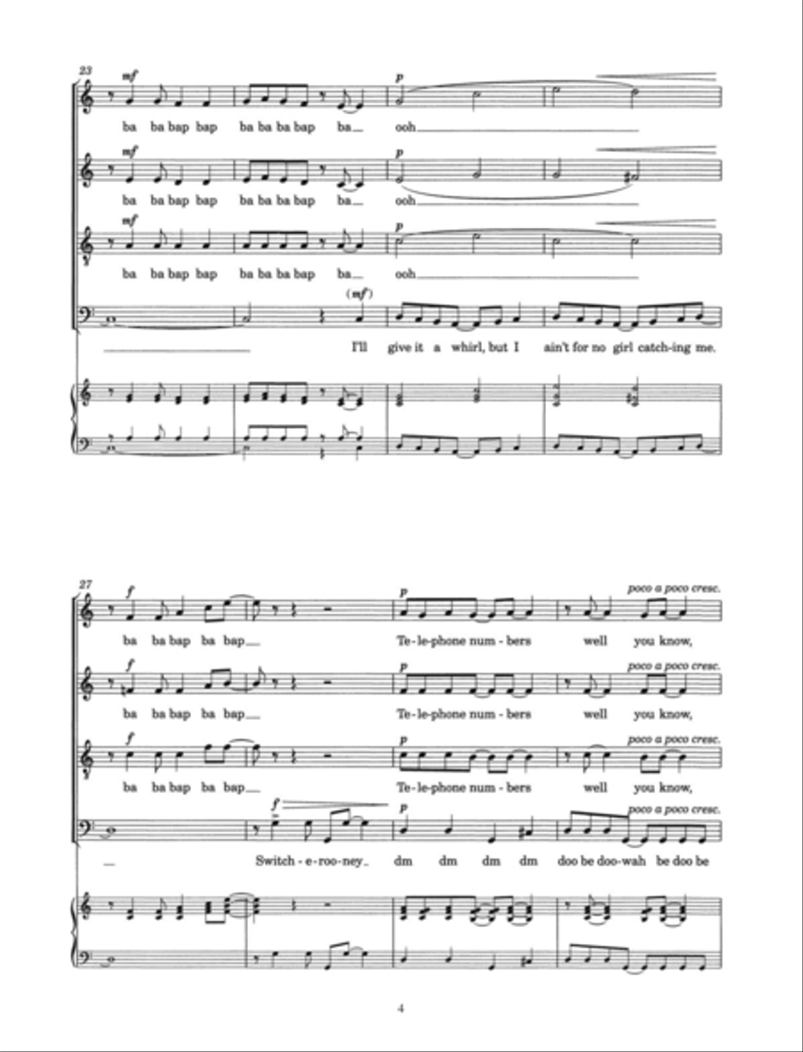 Satin Doll (arr. Berty Rice) Choir scores gallery preview page 4