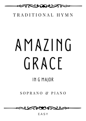 Hymn - Amazing Grace (How Sweet The Sound) for Soprano & Piano - Easy