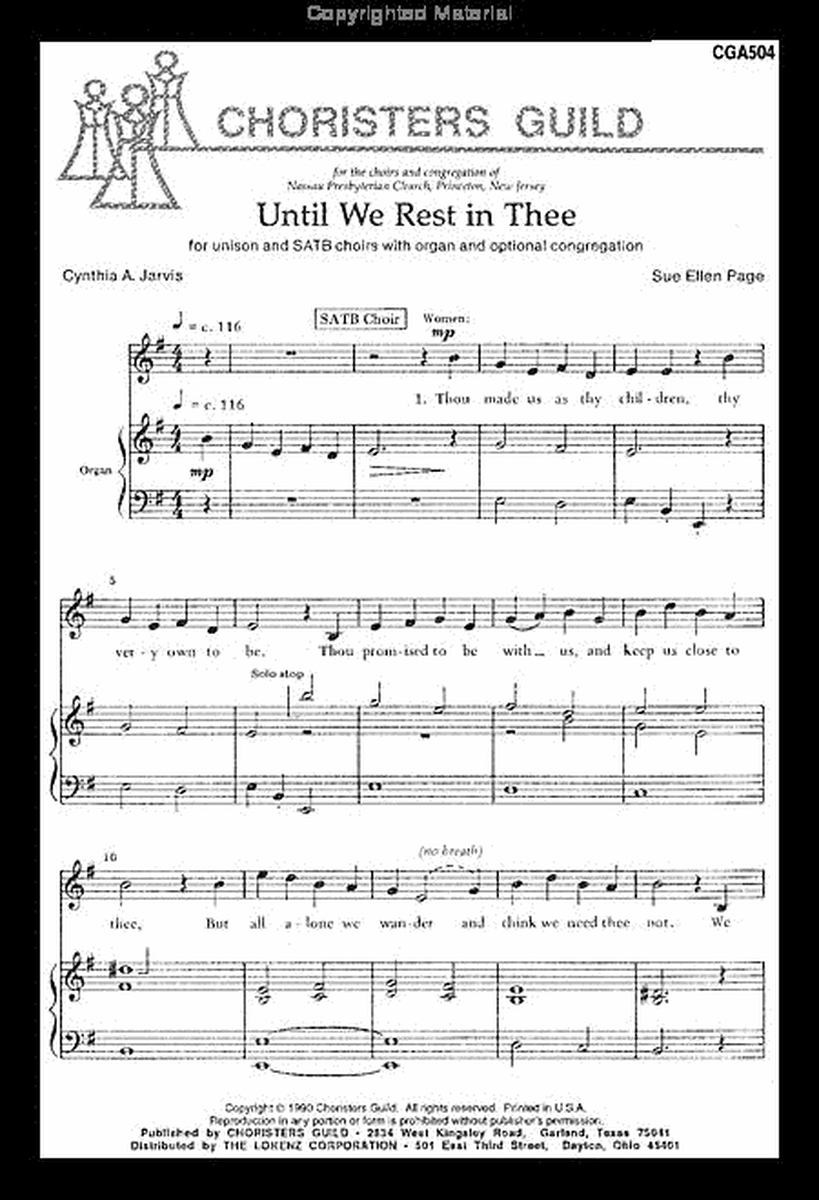 Until We Rest in Thee
