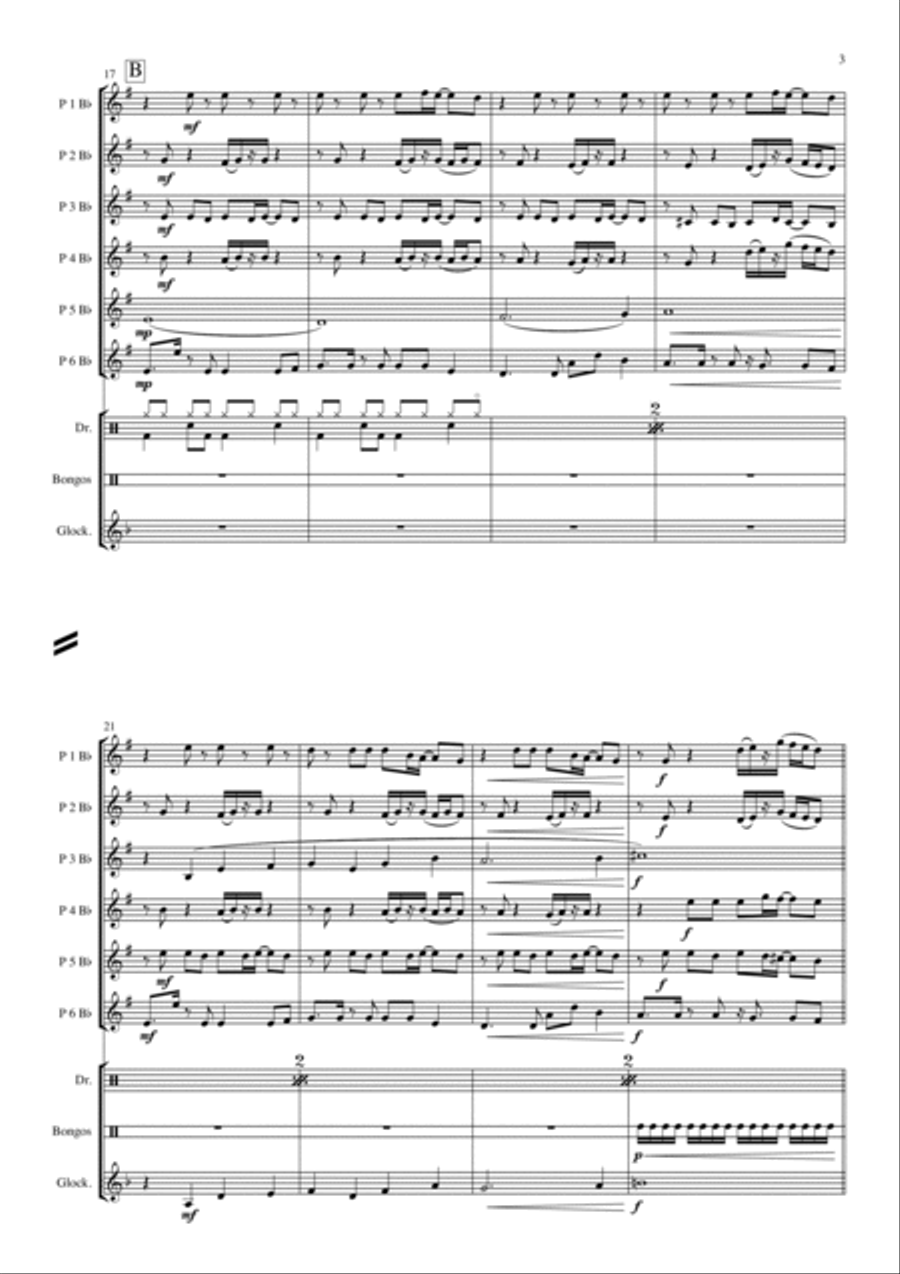 Don't Worry Don't Worry Concert Band scores gallery preview page 3