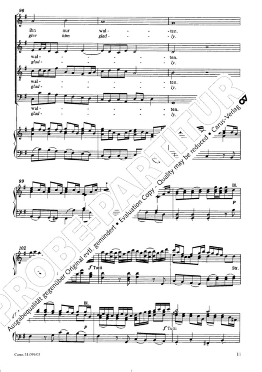 Whatever God ordains is right (Was Gott tut, das ist wohlgetan) 4-Part scores gallery preview page 12