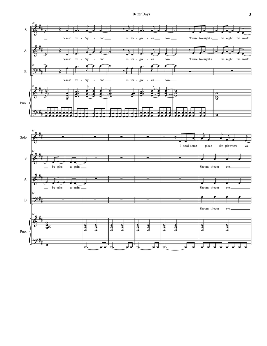 Better Days Better Days 3-Part scores gallery preview page 3