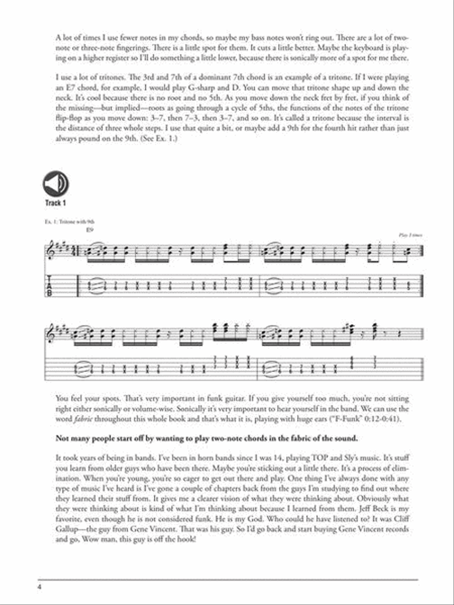 Learn Funk Guitar with Tower of Power's Jeff Tamelier Electric Guitar scores gallery preview page 6
