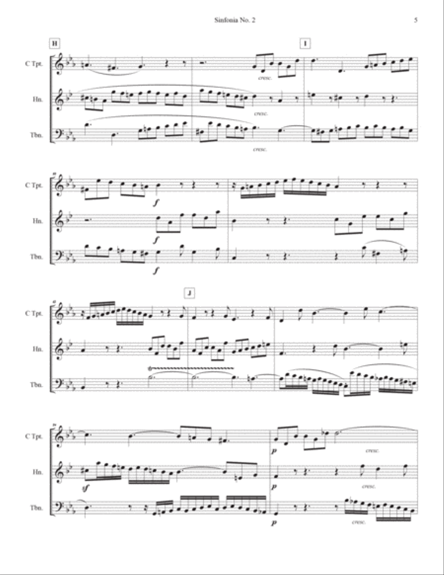 Fifteen Sinfonias for Brass Trio, BWV 787-801 Brass Trio scores gallery preview page 6