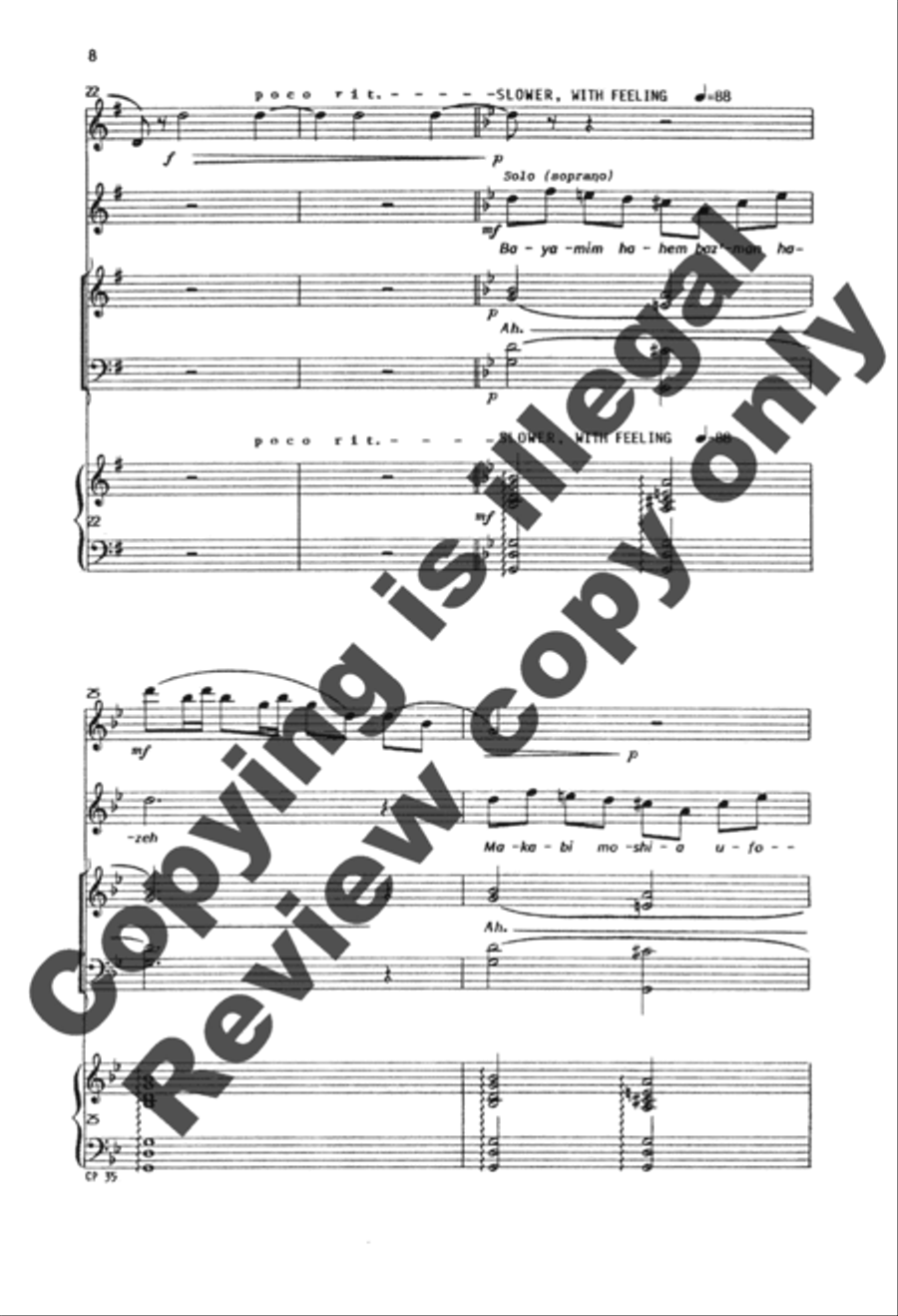 A Song for Chanukah (Full/Choral Score) image number null