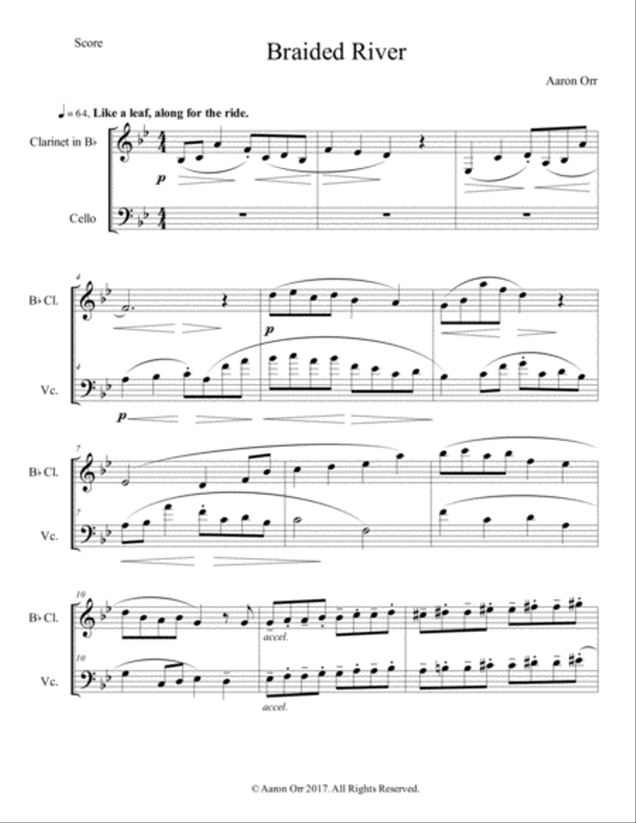 Braided River Clarinet scores gallery preview page 1