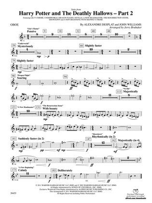 Harry Potter and the Deathly Hallows, Part 2, Suite from: Oboe