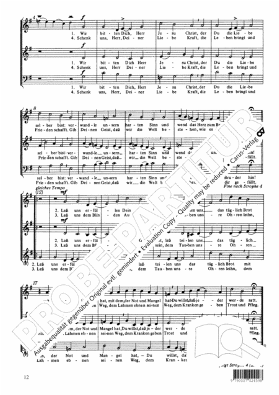 Lehrstuck von der Barmherzigkeit SSA scores gallery preview page 12