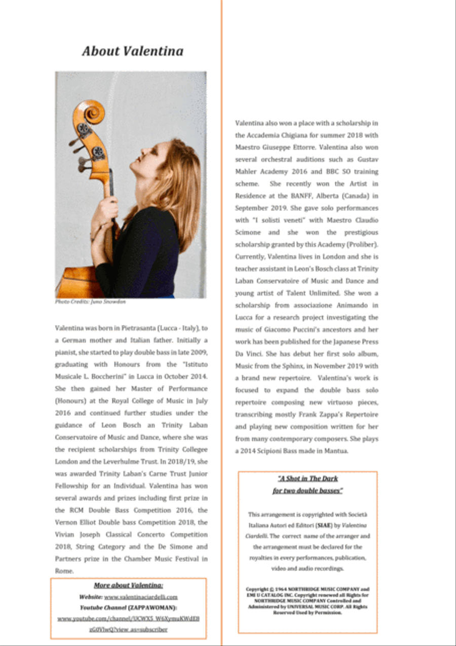 A Shot In The Dark String Duet scores gallery preview page 2