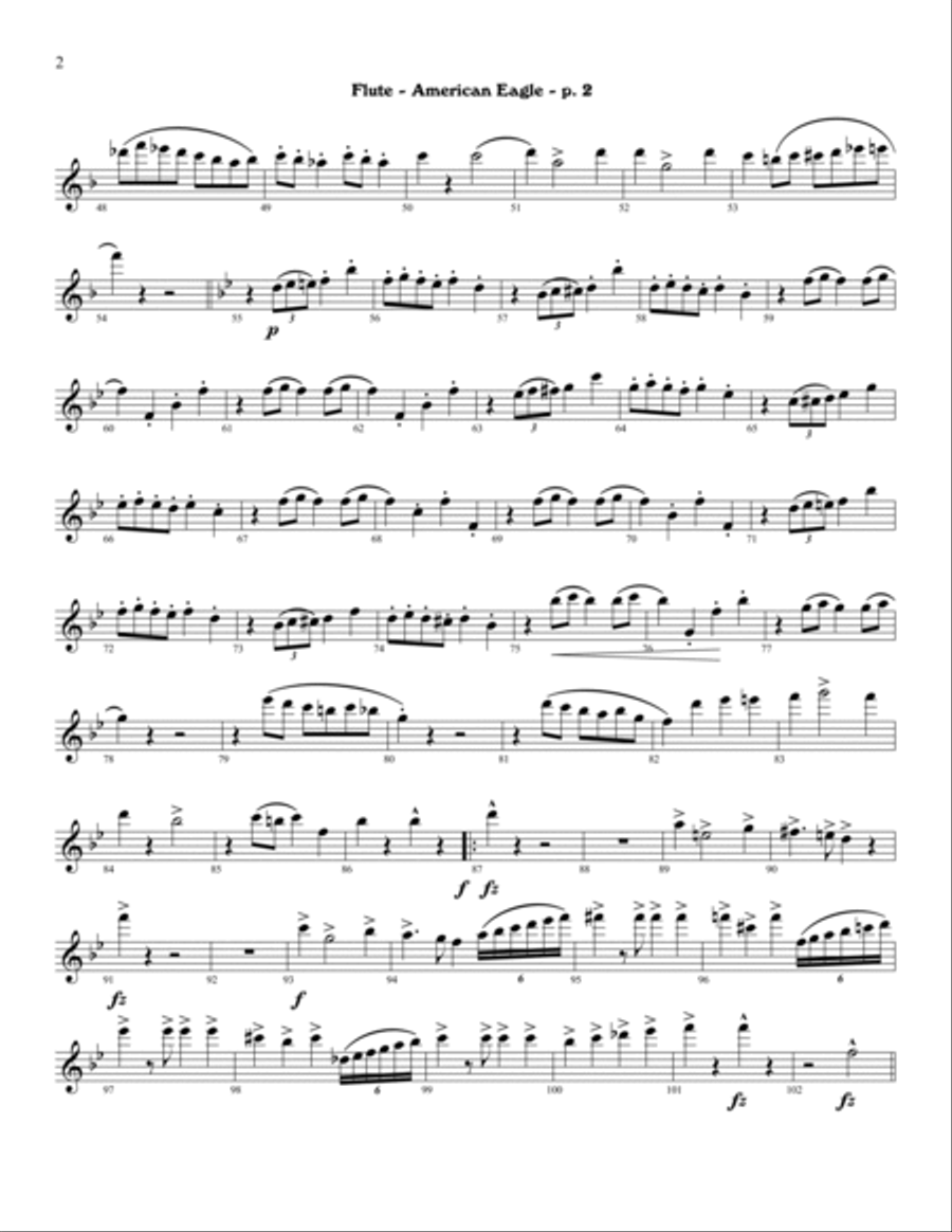 American Eagle March for Concert Band Concert Band scores gallery preview page 2