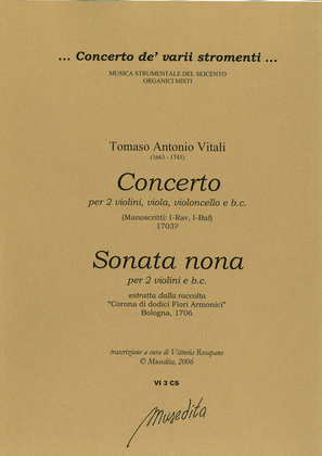 Concerto (Ms. I-Rav, I-Baf) e Sonata nona (Bologna, 1706)