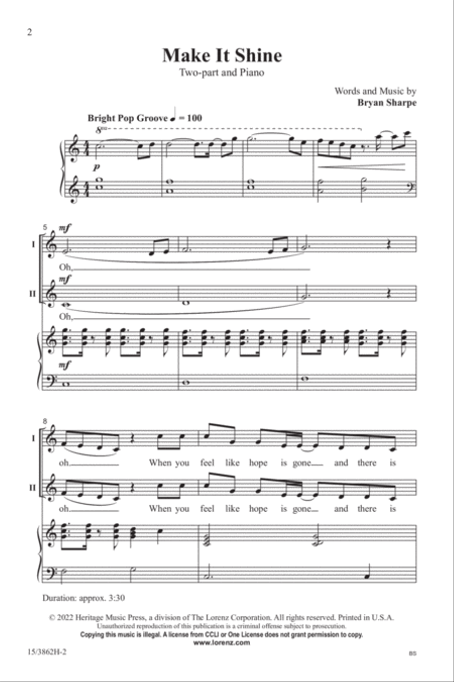 Make It Shine Make It Shine 2-Part scores gallery preview page 2