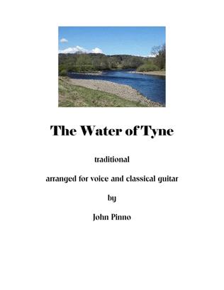 Book cover for The Water of Tyne for voice and classical guitar