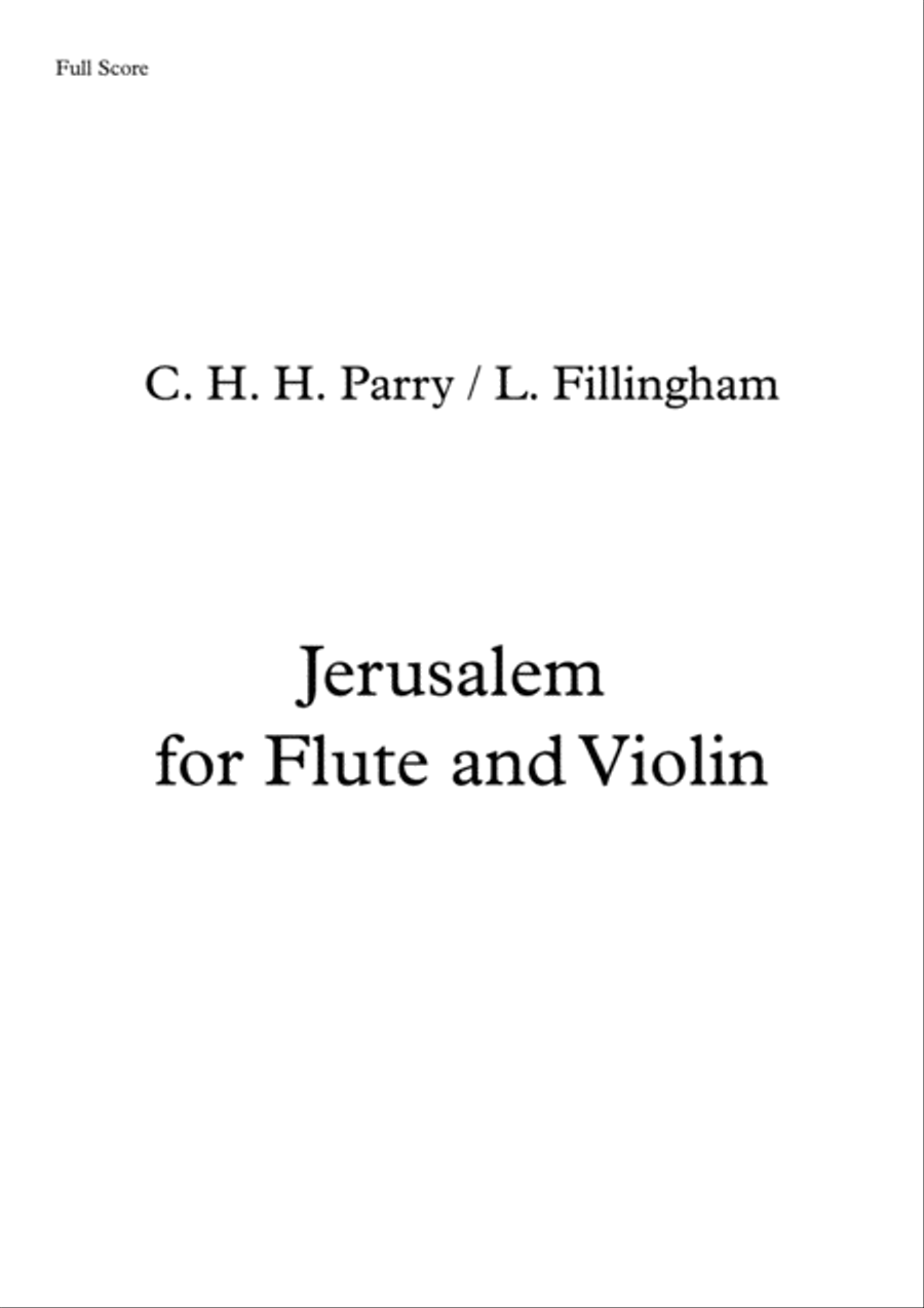Jerusalem Flute scores gallery preview page 1