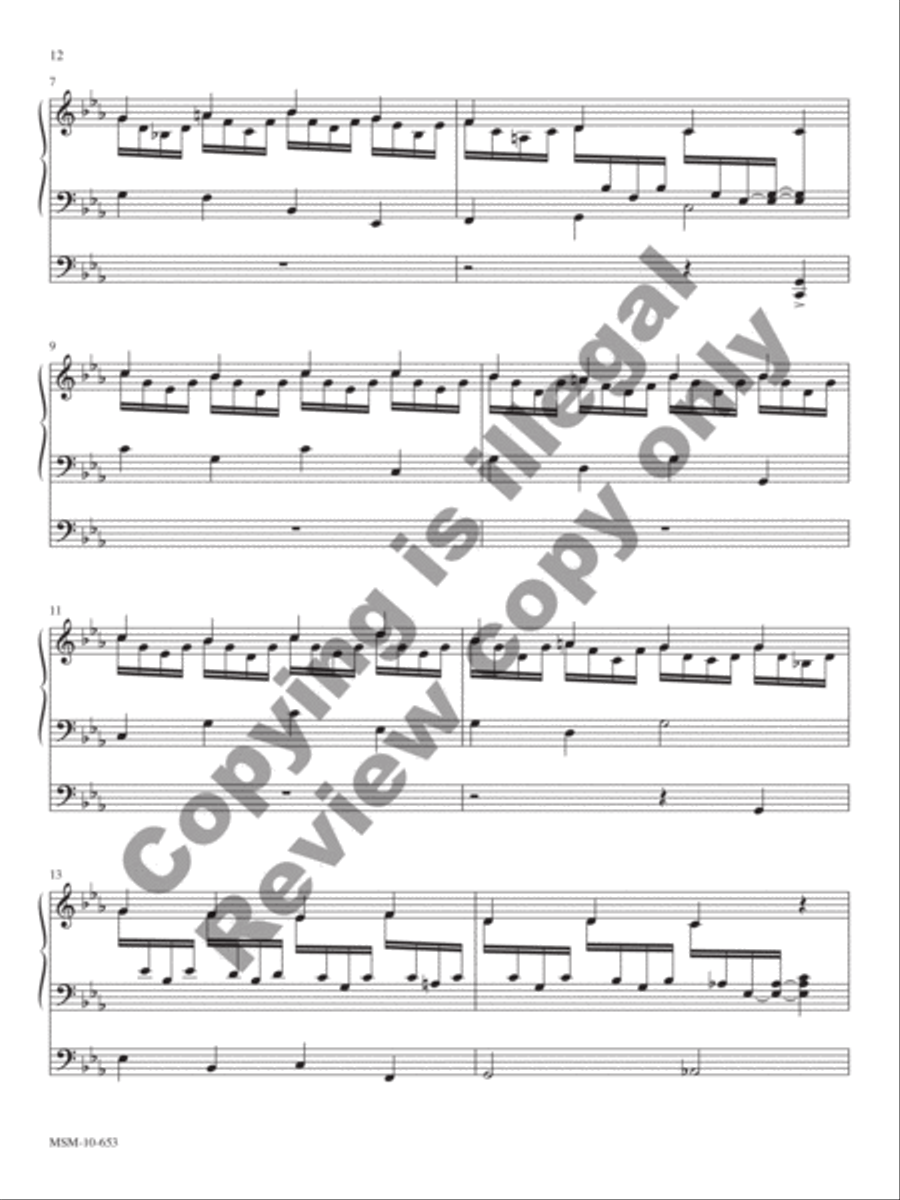 Partita on Built on the Rock Organ scores gallery preview page 6