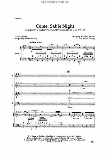 Come, Sable Night image number null