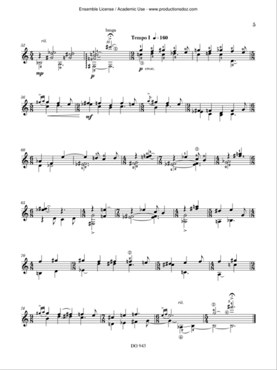 Trois dimensions modales Trois dimensions modales Classical Guitar scores gallery preview page 5