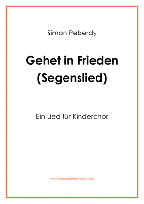 Book cover for Gehet in Frieden - Schlusslied für Kinderchor (Final song for children's choir)
