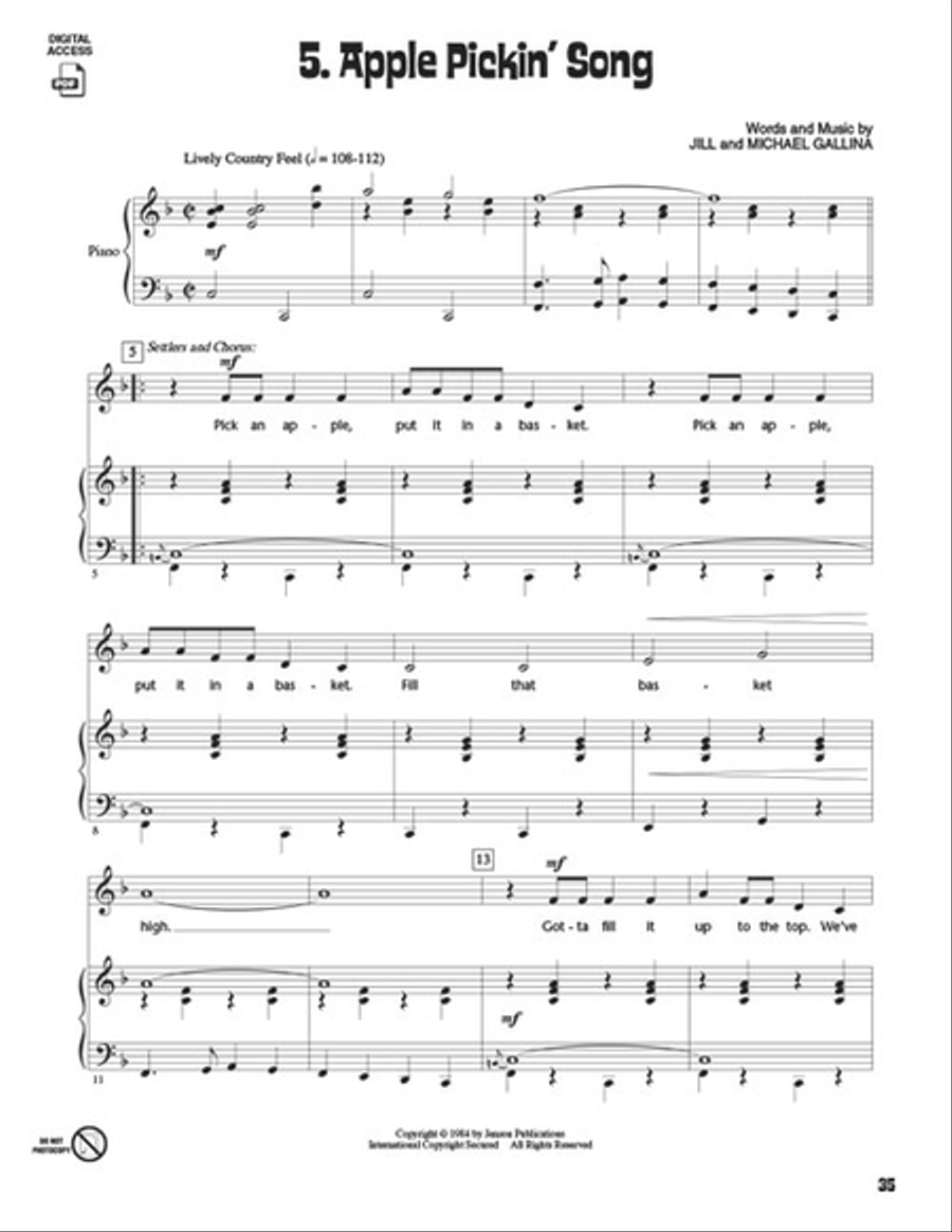 Johnny Appleseed Johnny Appleseed Choir scores gallery preview page 8