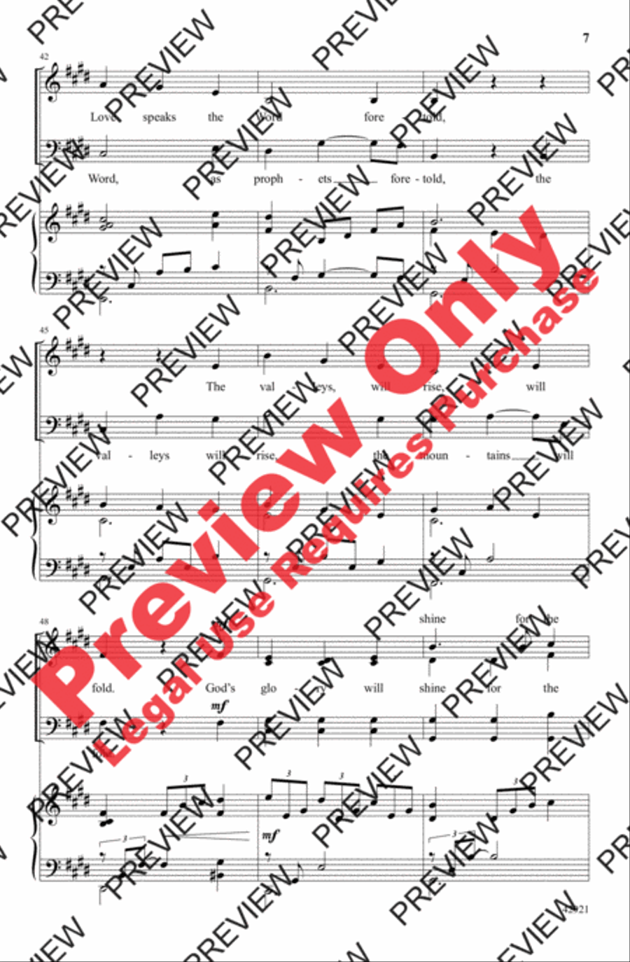 When Love Speaks the Word 4-Part scores gallery preview page 7